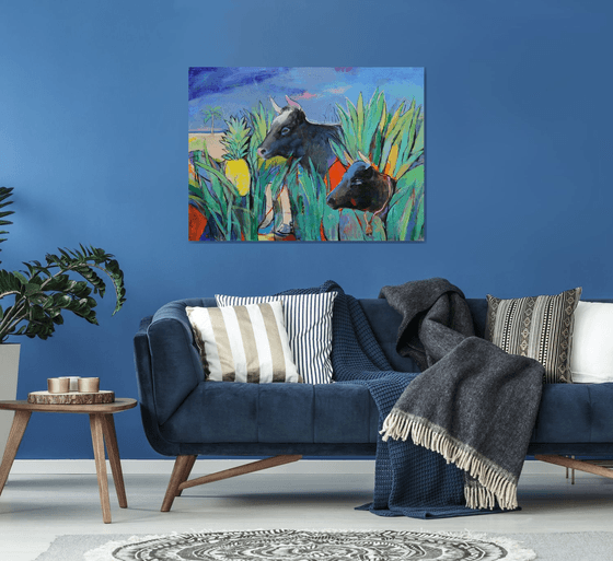 Cows Looking for Pineapples