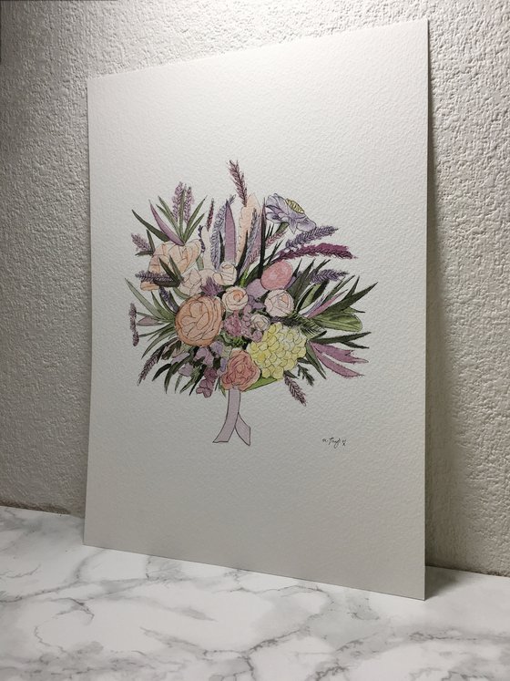 Flower watercolour painting