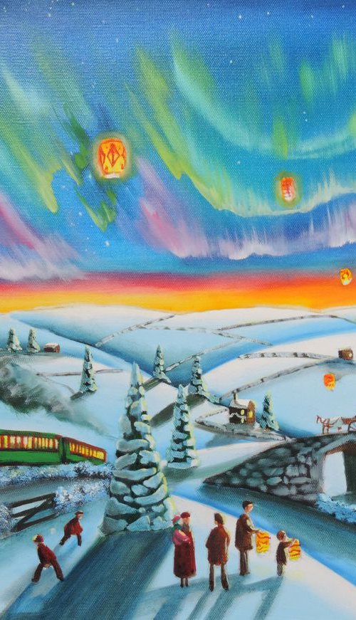 Winter northern lights by Gordon Bruce