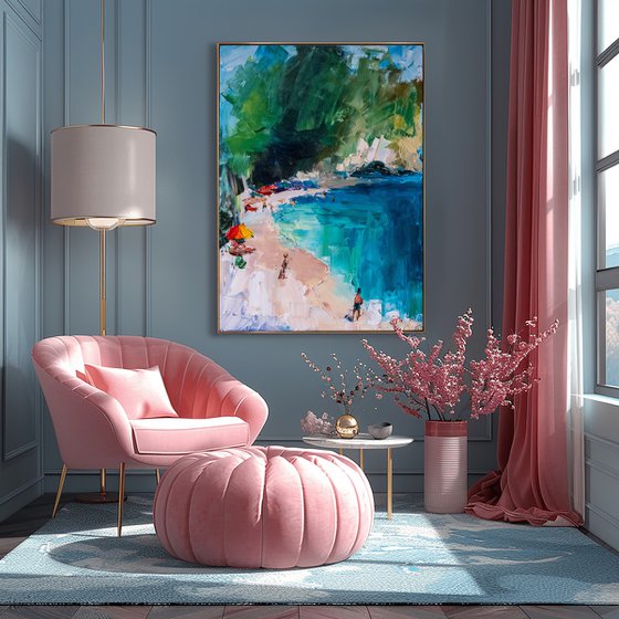 Vibrant Coastal Beach Art