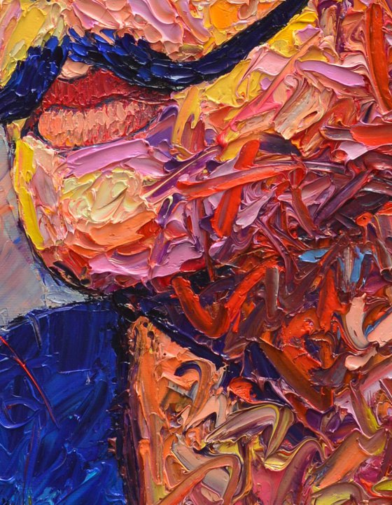 DALI - palette knife oil painting portrait of Salvador Dali
