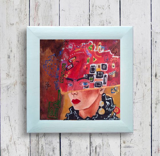 Mylene, Modern Woman Portrait Painting Original Female Wall Art