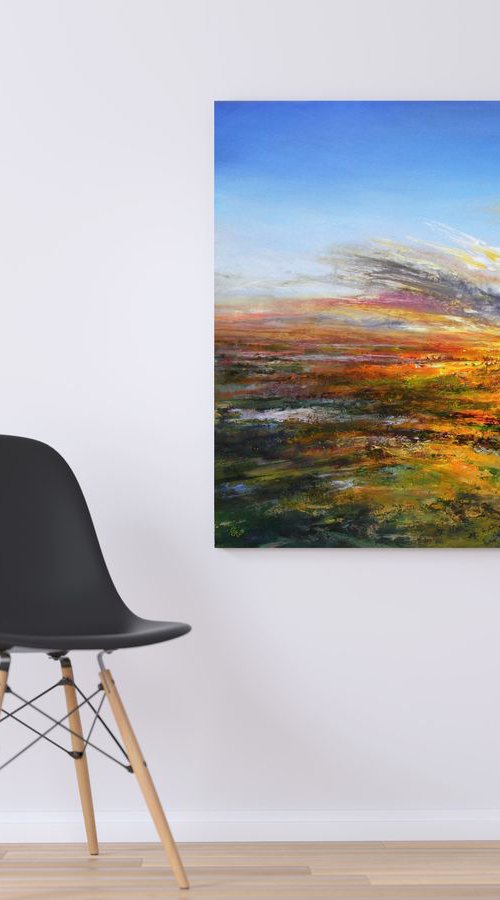"Love behind the curtain" SPECIAL PRICE!!! Large Painting W80xH80cm by Ivan  Grozdanovski