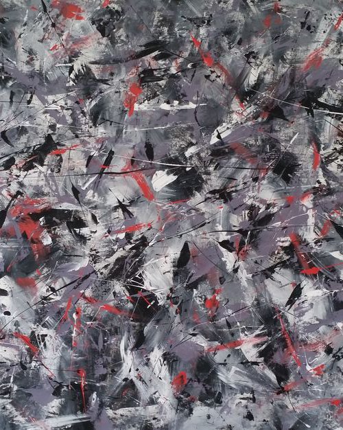 Abstract  Modern Hand Painted  ACRYLIC PAINTING on CANVAS by M.Y. by Max Yaskin