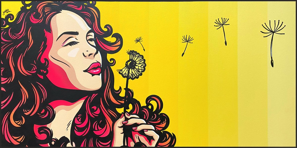 Illustrative Acrylic Painting , I Wish You Were A Wish Away By Jamie Lee, 39 X 20, Artwork For Sale On Artfinder