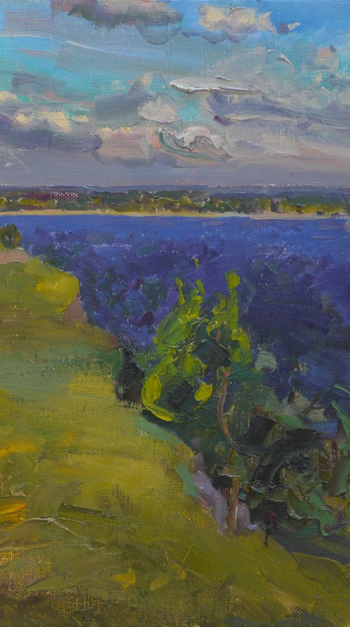 Dnieper River in spring by Victor Onyshchenko