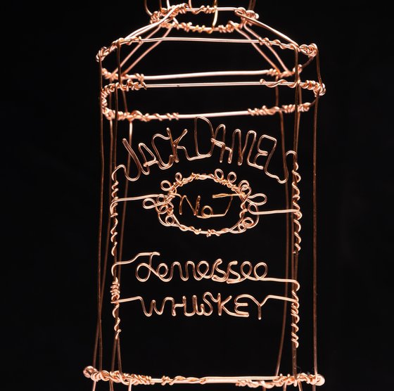 Jack Daniels Wire Sculpture