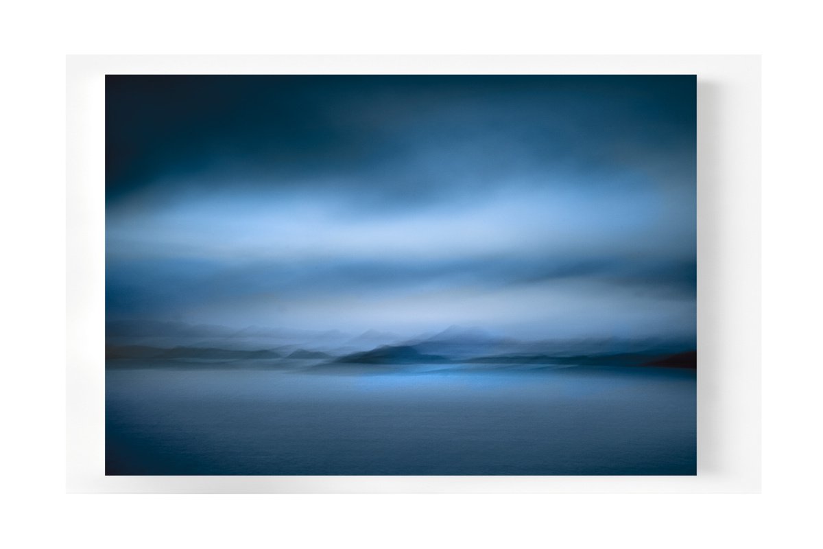 Blue Islands - Extra large wall art 60 x 40 inches in Blue by Lynne Douglas