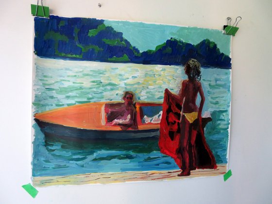 Boat coming to shore