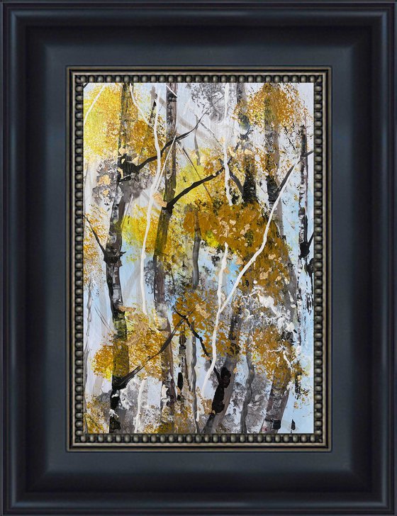 Autumn Silver Birch Trunks