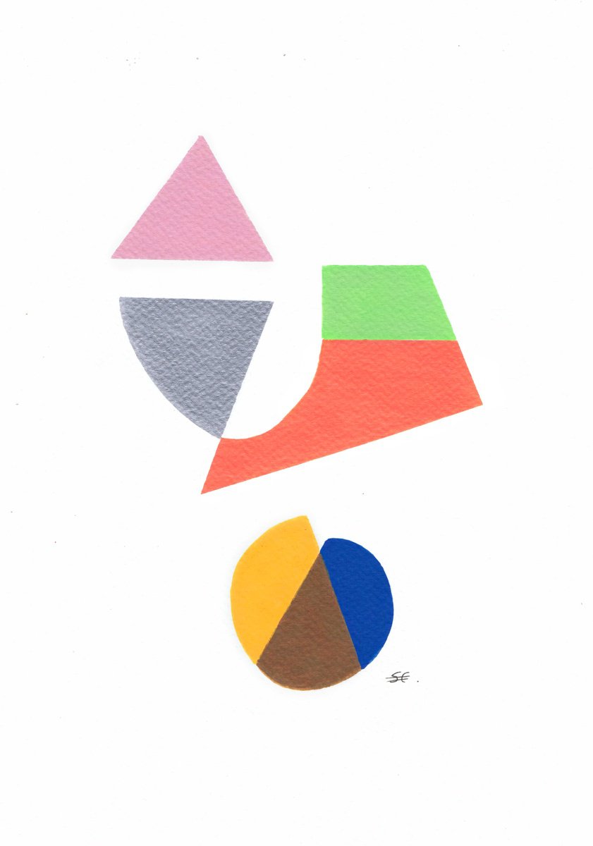 Abstract Acrylic Painting By Carla Sa Fernandes, 8 X 12, Ss87.S1, Original Artwork