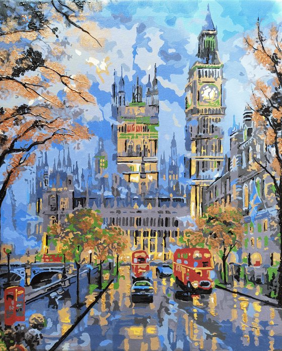 Evening London. Big Ben