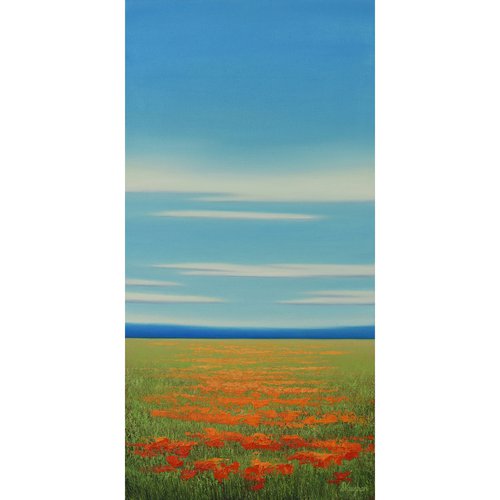 Summer Blooms - Flower Field Landscape by Suzanne Vaughan