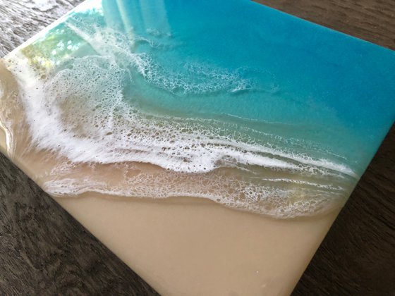White Sand Beach Warm Touch Ocean Painting
