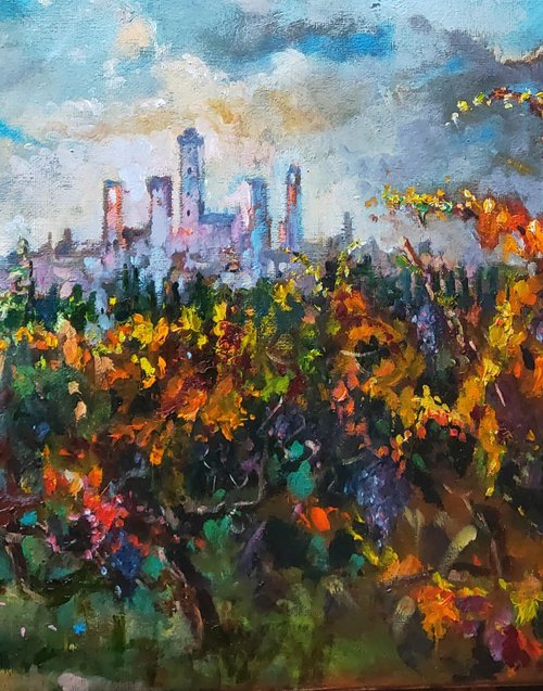 Tuscany, "Vineyard San Gimignano " by Olga Tsarkova by Olga Tsarkova