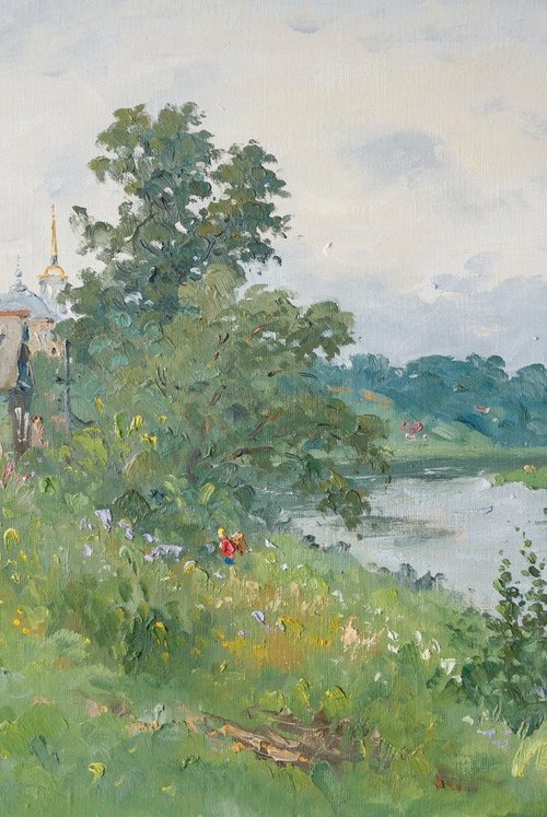 On the Tvertsa Riverbank, Summer by Alexander Alexandrovsky