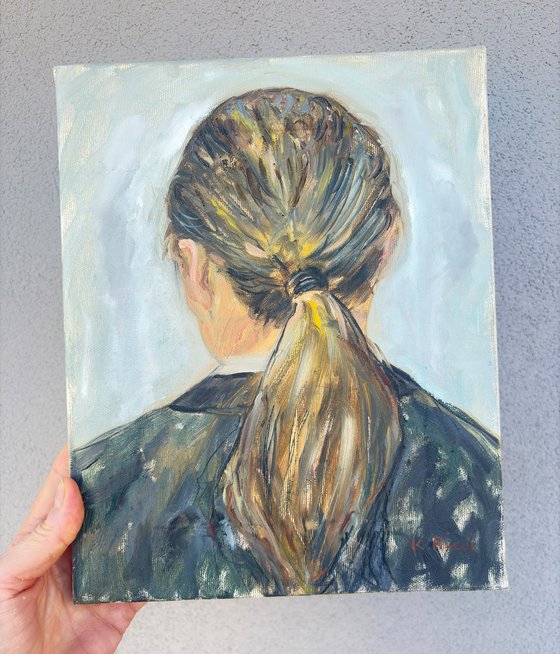 Back View Woman Portrait