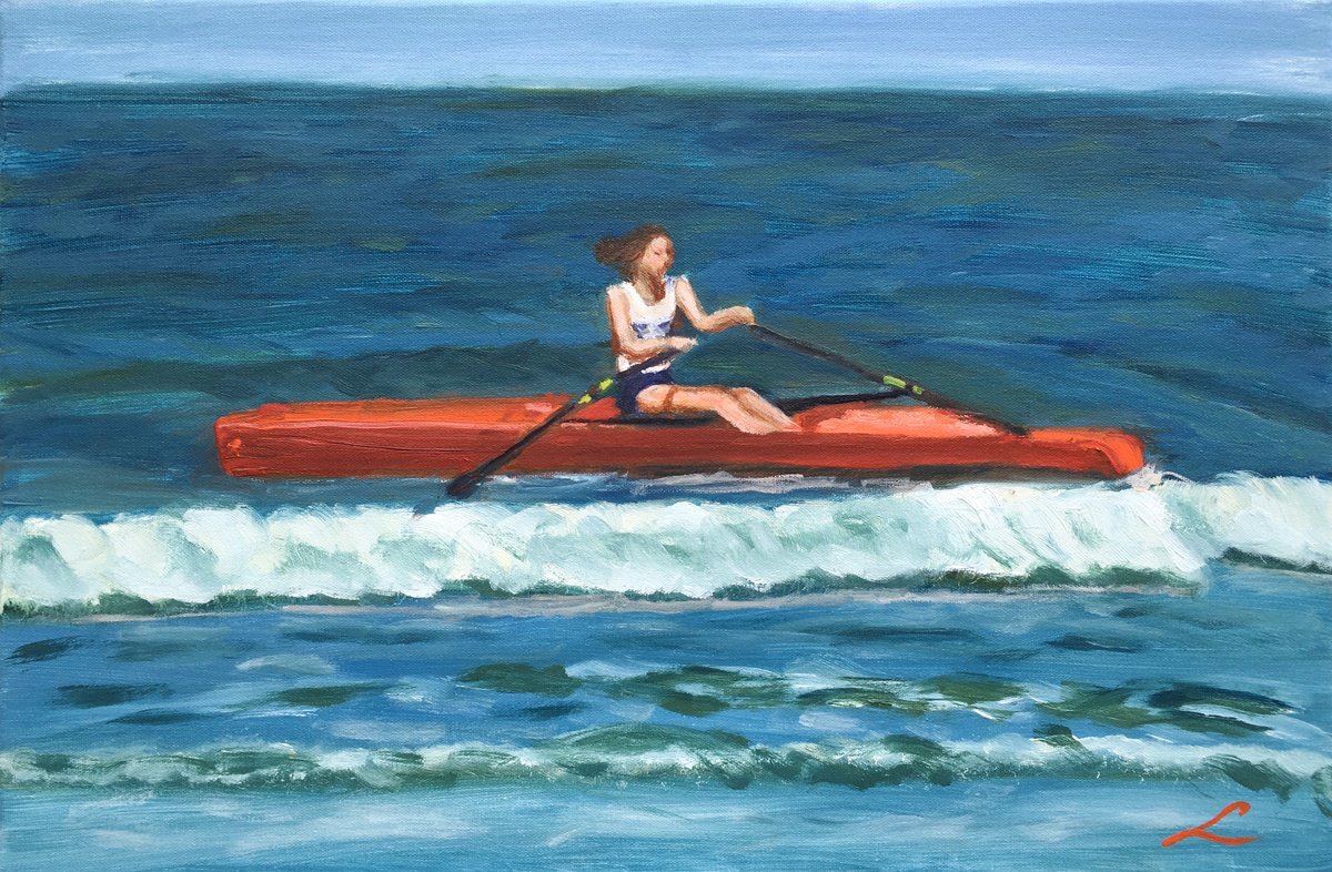 Happy Canoeing By Elena Sokolova, 24 X 16, Artwork For Sale On Artfinder
