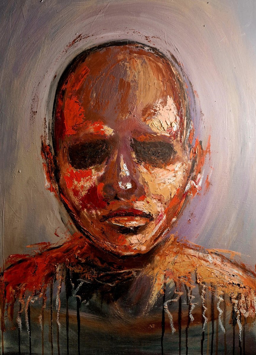 Expressive Oil Painting , Bent By Leezee Lee ( Georgiana L. Nicolae), 20 X 28, Artwork For Sale On Artfinder