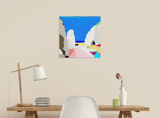 The cave (pop art, seascape)