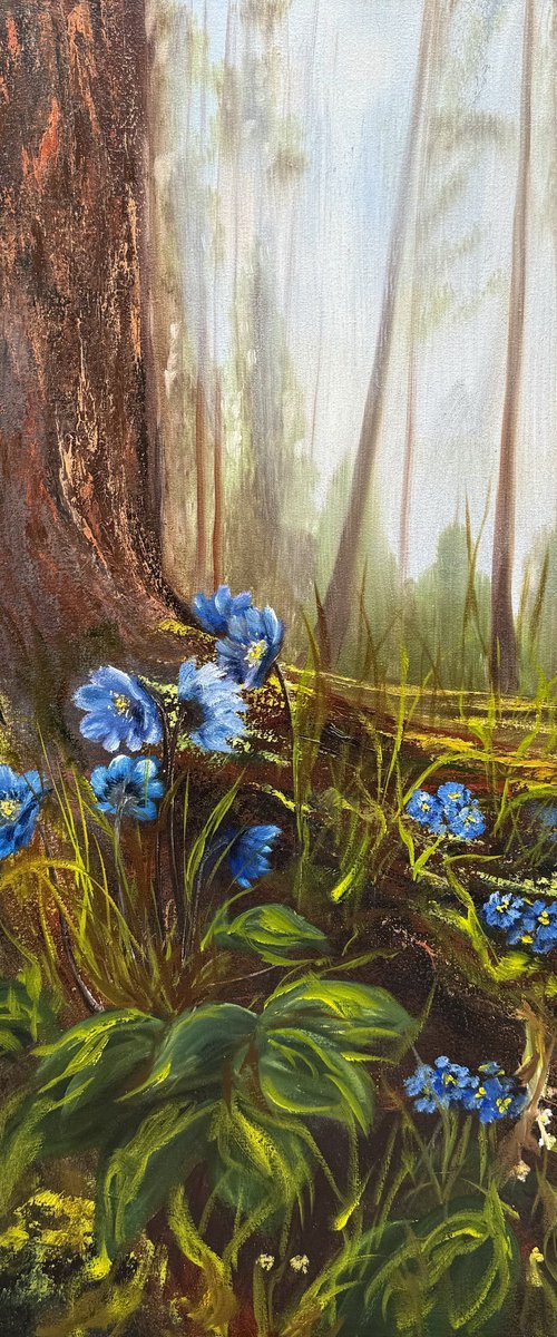 Blue Forest Flowers by Tanja Frost