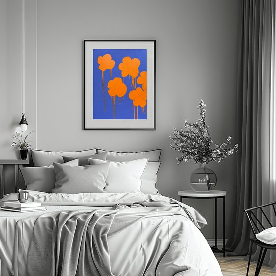 Dripping Orange Flower Clouds