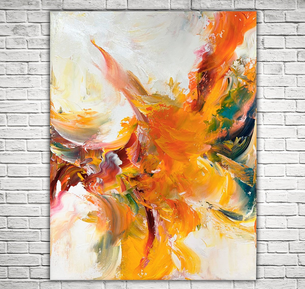 Abstract Acrylic Painting By Andrada Anghel, 18 X 24, Whispers Of Color, Original Artwork