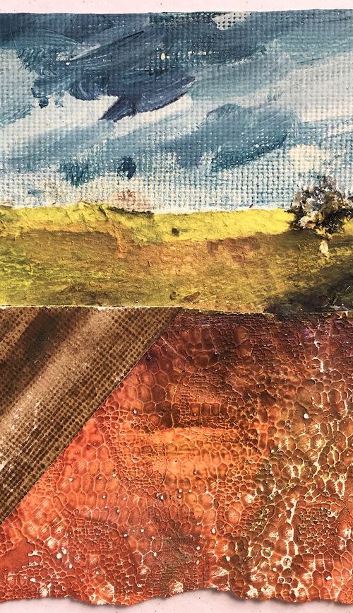 Small landscape collage study no 3 by Suzsi Corio