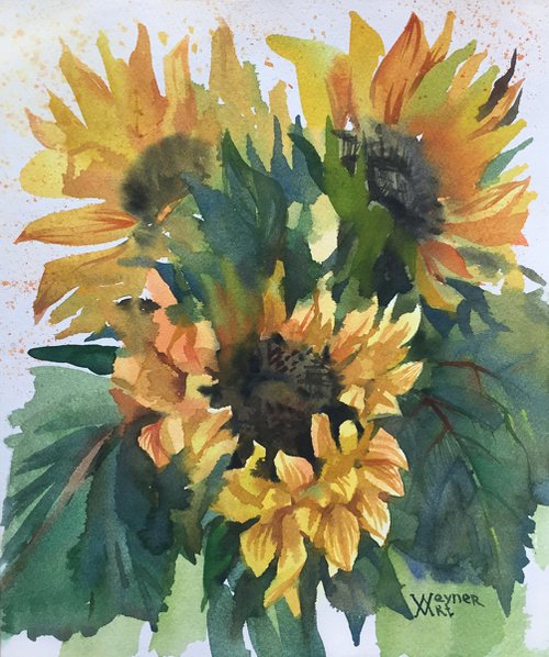 Sunflower bouquet by Natalia Veyner