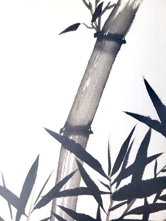 Dense bamboo thickets  - Bamboo series No. 2116 - Oriental Chinese Ink Painting