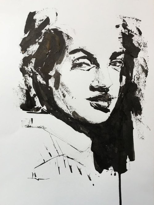 Ink Portrait by Dominique Dève