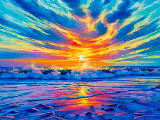 Waves at Sunset