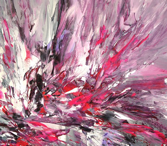 Anthracite And Pink Abstraction L 1