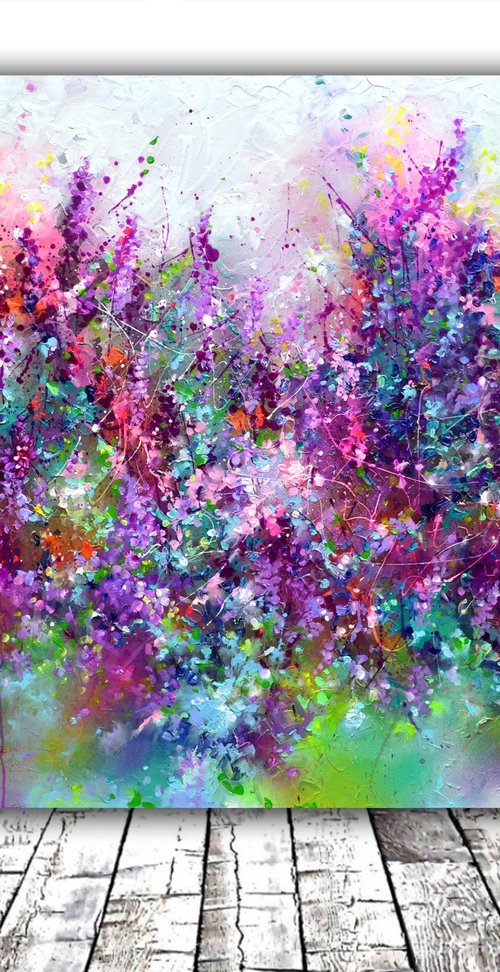 Abstract Flower Field by Soos Roxana Gabriela