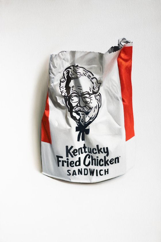 Crumpled KFC  bag "back in NYC"