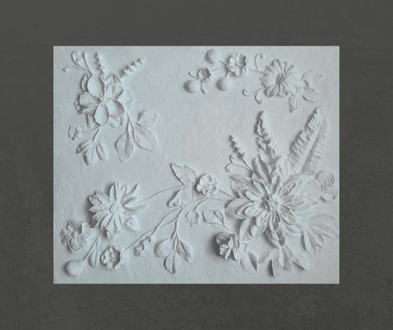 sculptural wall art "Beauty and Variety of Flowers"
