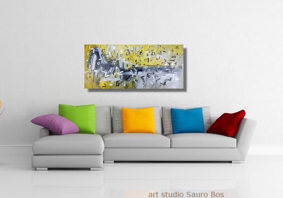 large paintings for living room/extra large painting/abstract Wall Art/original painting/painting on canvas 120x60-title-c793