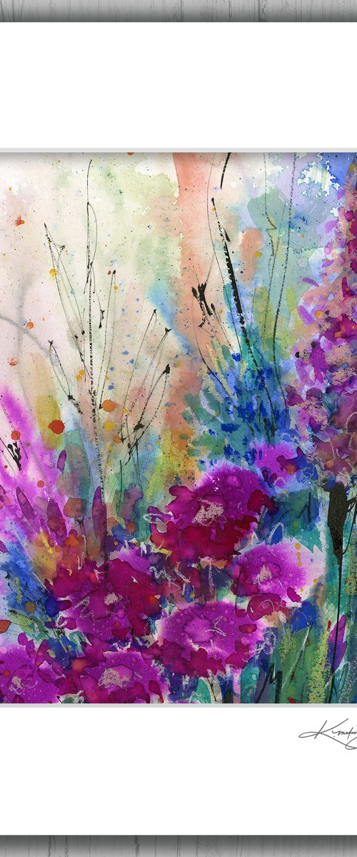 Dancing Among The Blooms 5 - Flower Painting by Kathy Morton Stanion by Kathy Morton Stanion