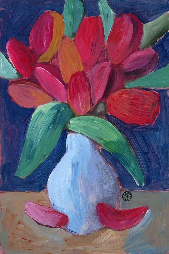 Tulips In A Vase