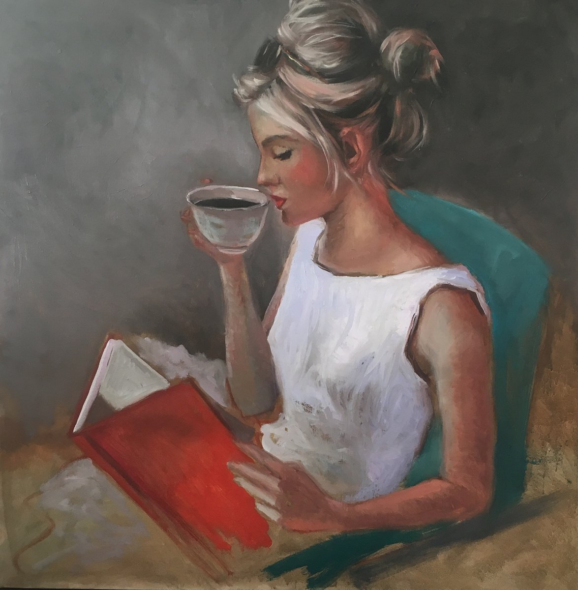 Coffee time, Female portrait, Style Girls by Leo Khomich