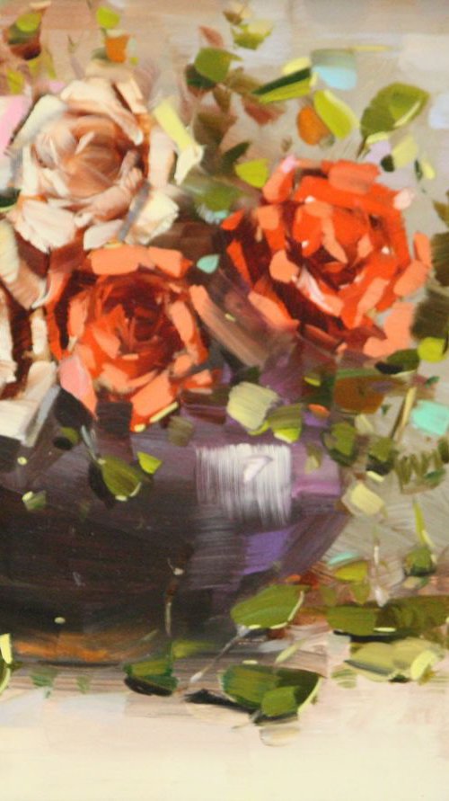 Vase of Roses by Vahe Yeremyan