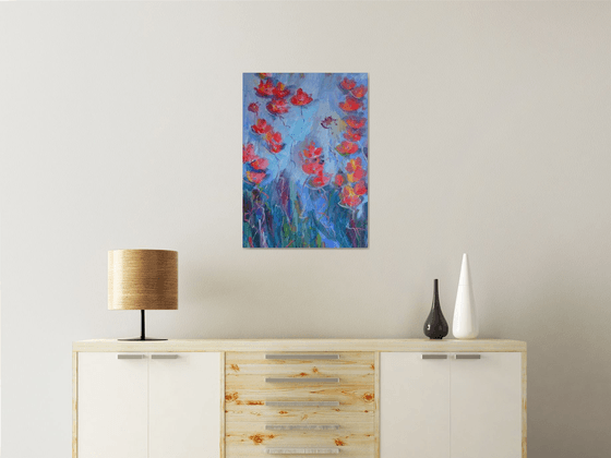 Bright Red Poppies