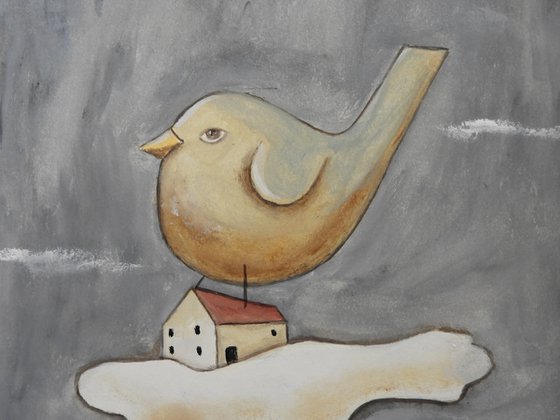 The bird and the tiny house