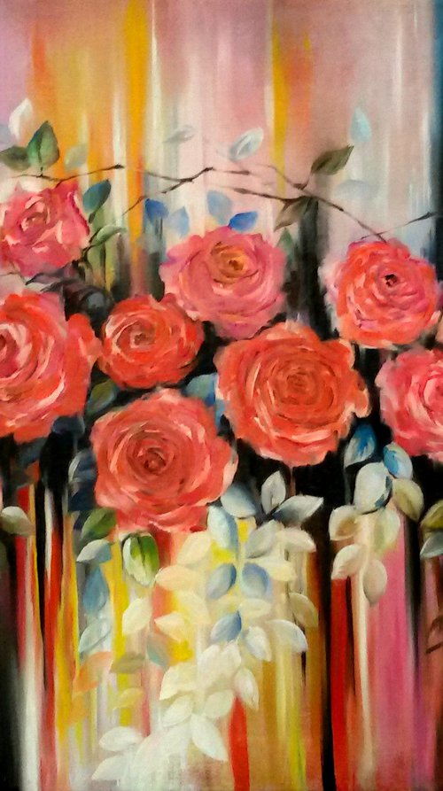 Bouquet of roses - flowers - still life by Anna Rita Angiolelli
