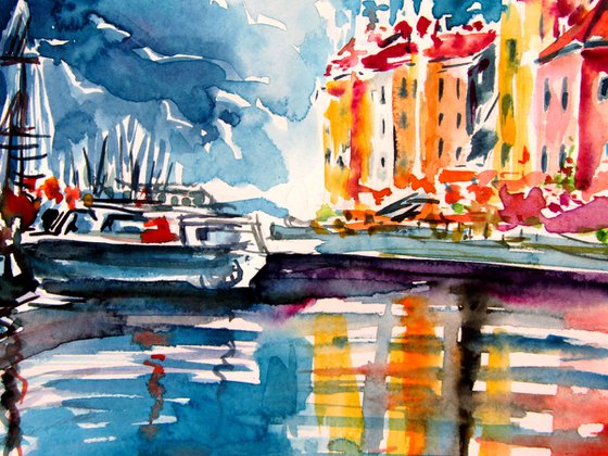 Port with birds