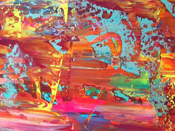 Dancing in the Fire - XL colorful palette knife painting