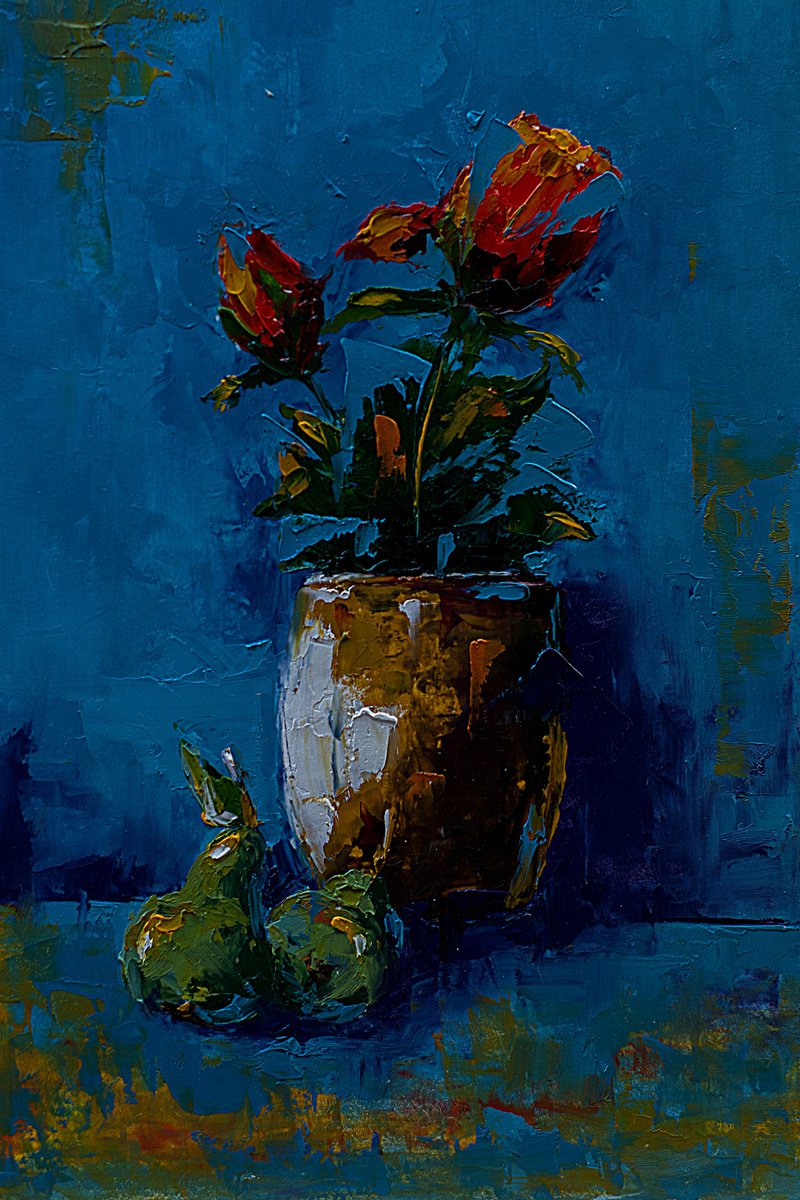 Still life painting. Original art for gift by Marinko Saric