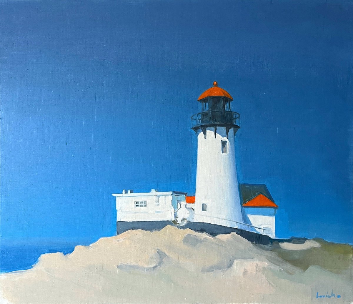 Impressionistic Landscape Oil Painting By Alexander Levich, 41 X 35, Morning Sun, Original Artwork