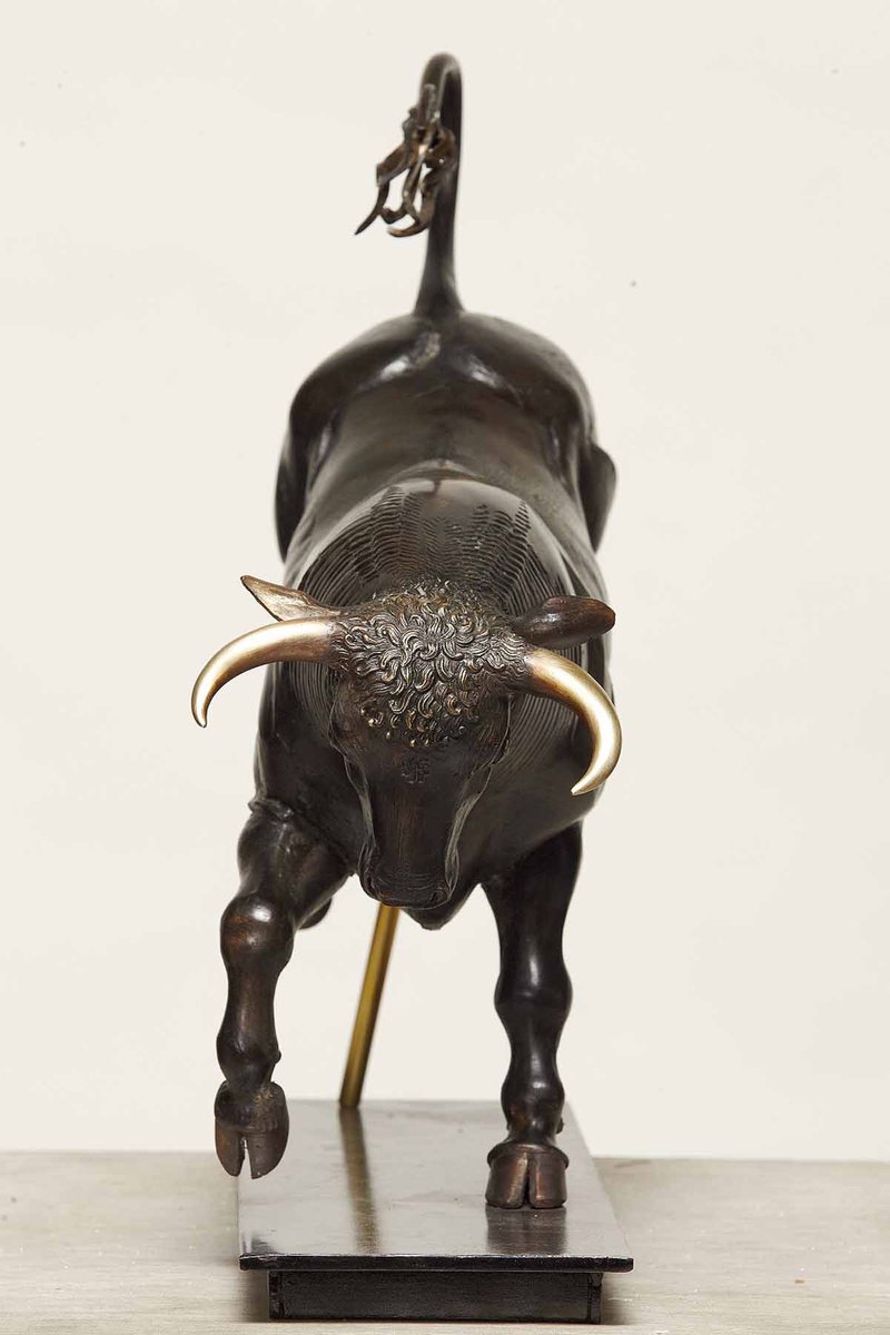 Photorealistic Animal Bronze Sculpture By Krasimir Krastev, 25 X 17", Bull, Original Artwork