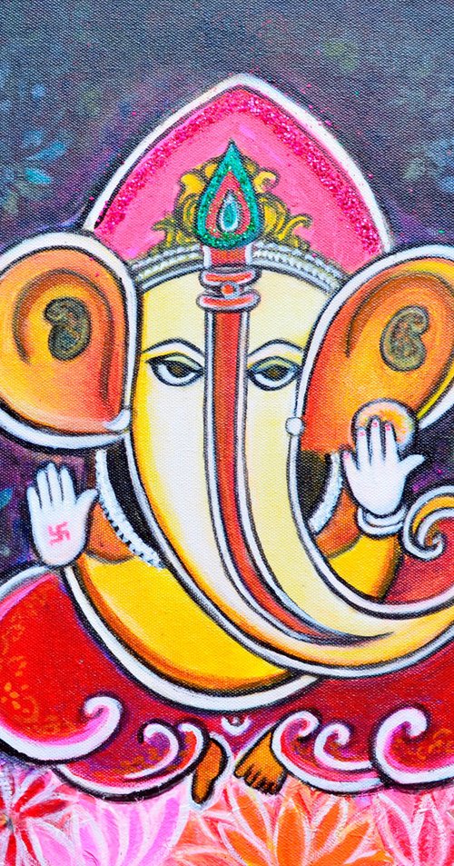 Ganu Divine Innocence baby ganesha art by Manjiri Kanvinde